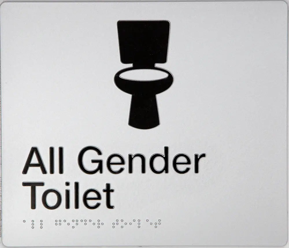 All Gender Toilet Sign (Silver) All Gender Toilet Sign (Silver)