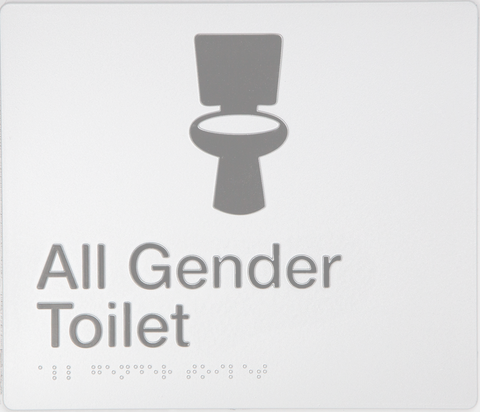 Unisex Accessible Toilet & Shower Sign (Blue/White)