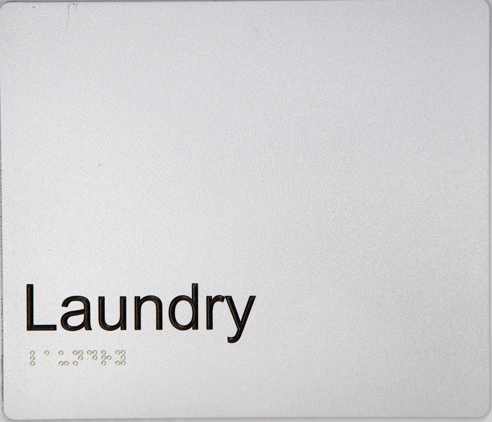 Laundry - black on silver Laundry - black on silver
