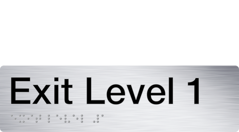 Braille Exit Sign - Level 7 (Green/White)