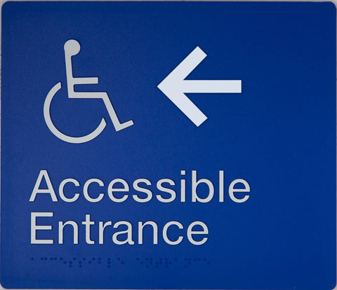 Male Toilet Sign With Braille (Blue/White)