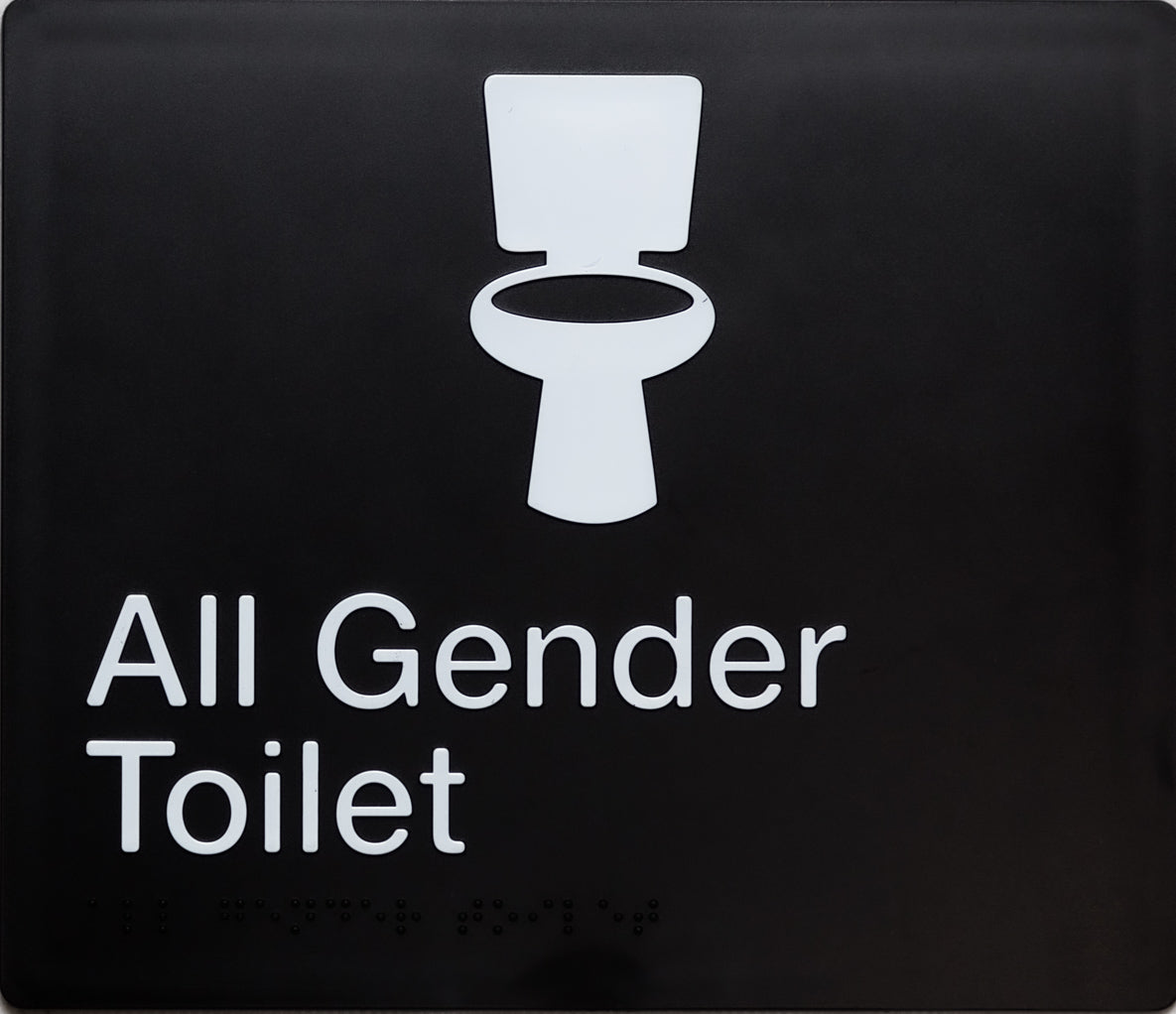 All Gender Toilet Sign (Black) All Gender Toilet Sign (Black)
