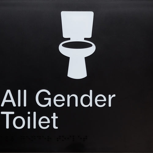 All Gender Toilet Sign (Black) - IMG 1