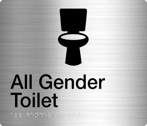 All Gender Toilet LH Sign (Blue)