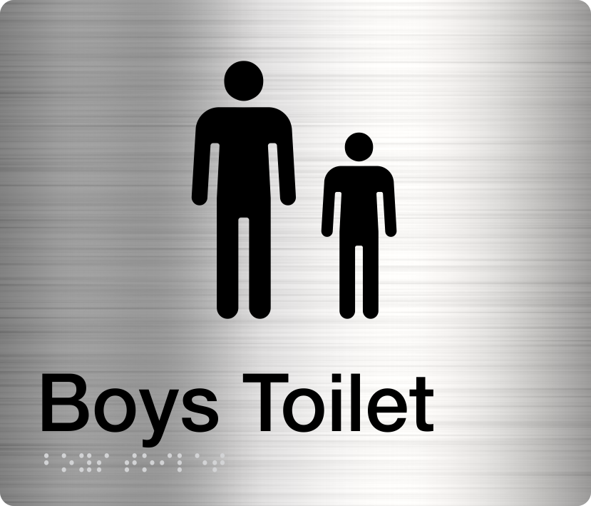 Boys Toilet Sign (Stainless Steel) Boys Toilet Sign (Stainless Steel)