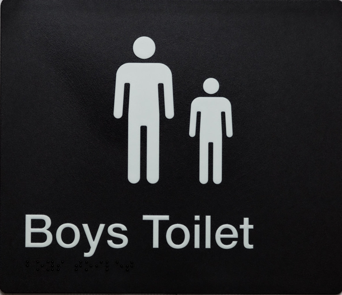 Boys Toilet Sign (Black) Boys Toilet Sign (Black)
