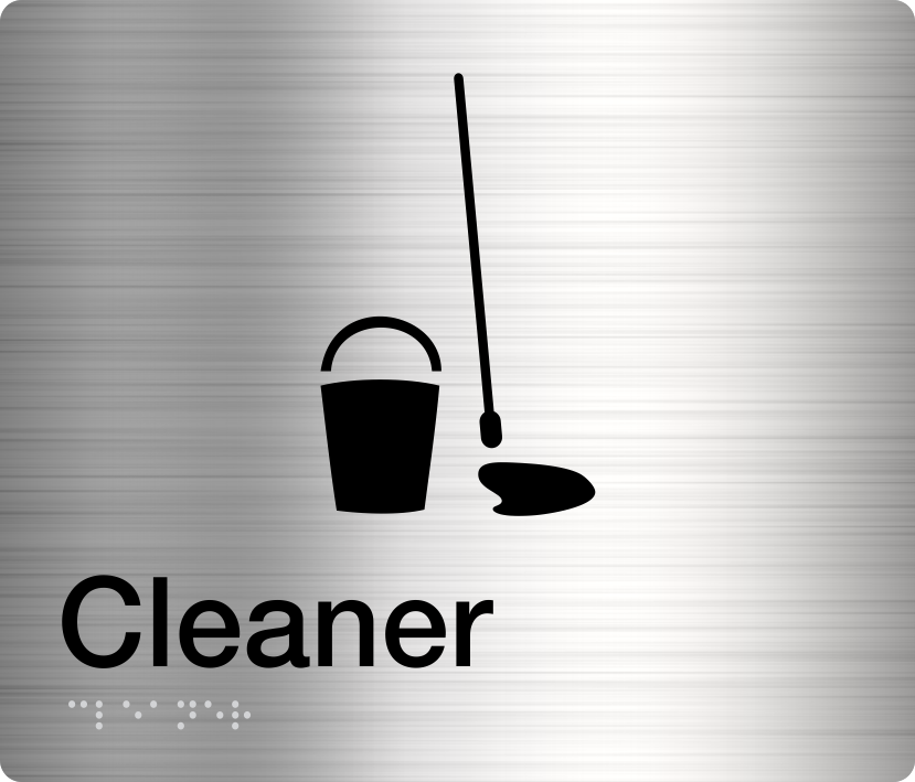Cleaner Sign (Stainless Steel) Cleaner Sign (Stainless Steel)