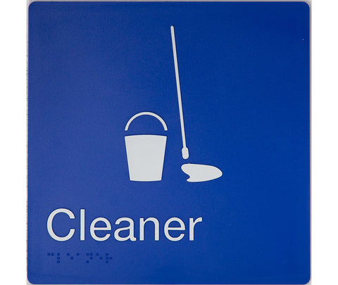 Male Toilet Sign With Braille (Blue/White)