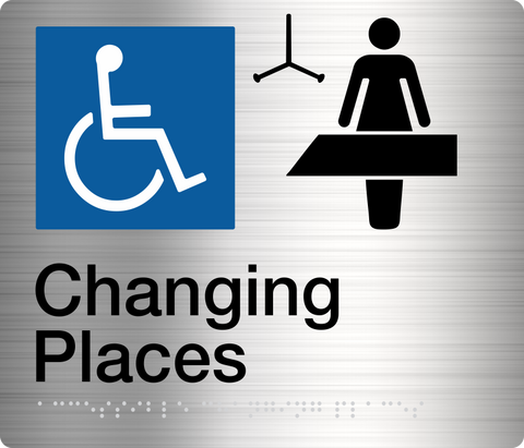 Changing Places Sign (Black)