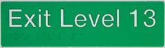 braille exit sign floor level
