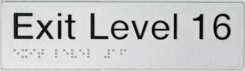 Braille Exit Sign - Level 1 (Green/White)