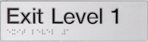 braille exit sign - level 1