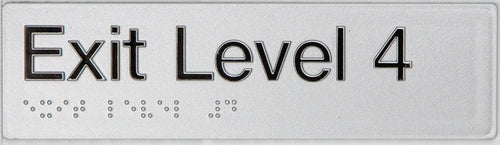 braille exit sign level 4