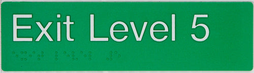 braille exit sign level 5