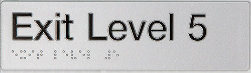 braille exit sign - level 5