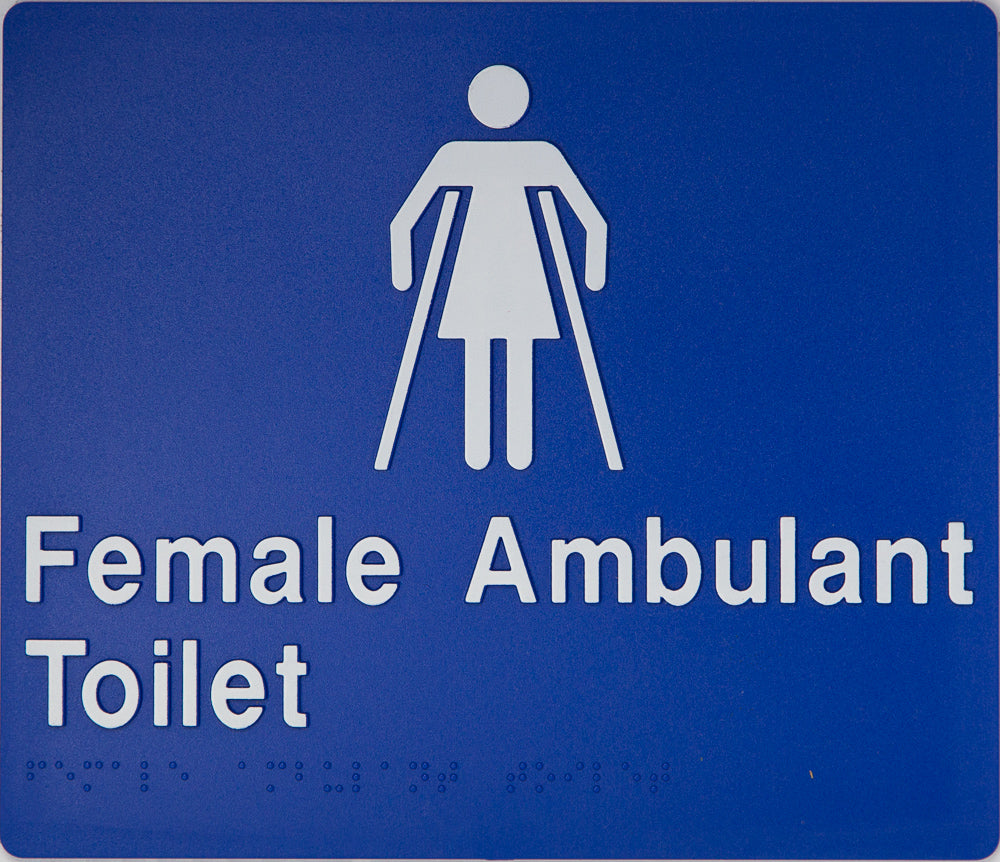 Female Ambulant Toilet Sign (Blue/White) Female Ambulant Toilet Sign (Blue/White)