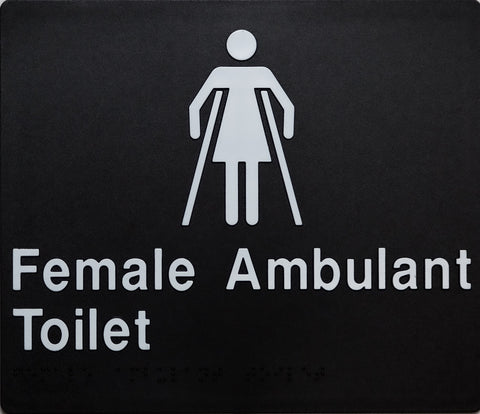 Unisex Accessible Toilet Sign (Black)