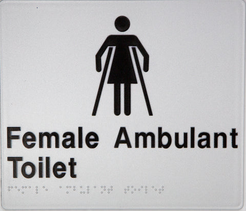 Unisex Accessible Toilet Sign (Silver/Black)