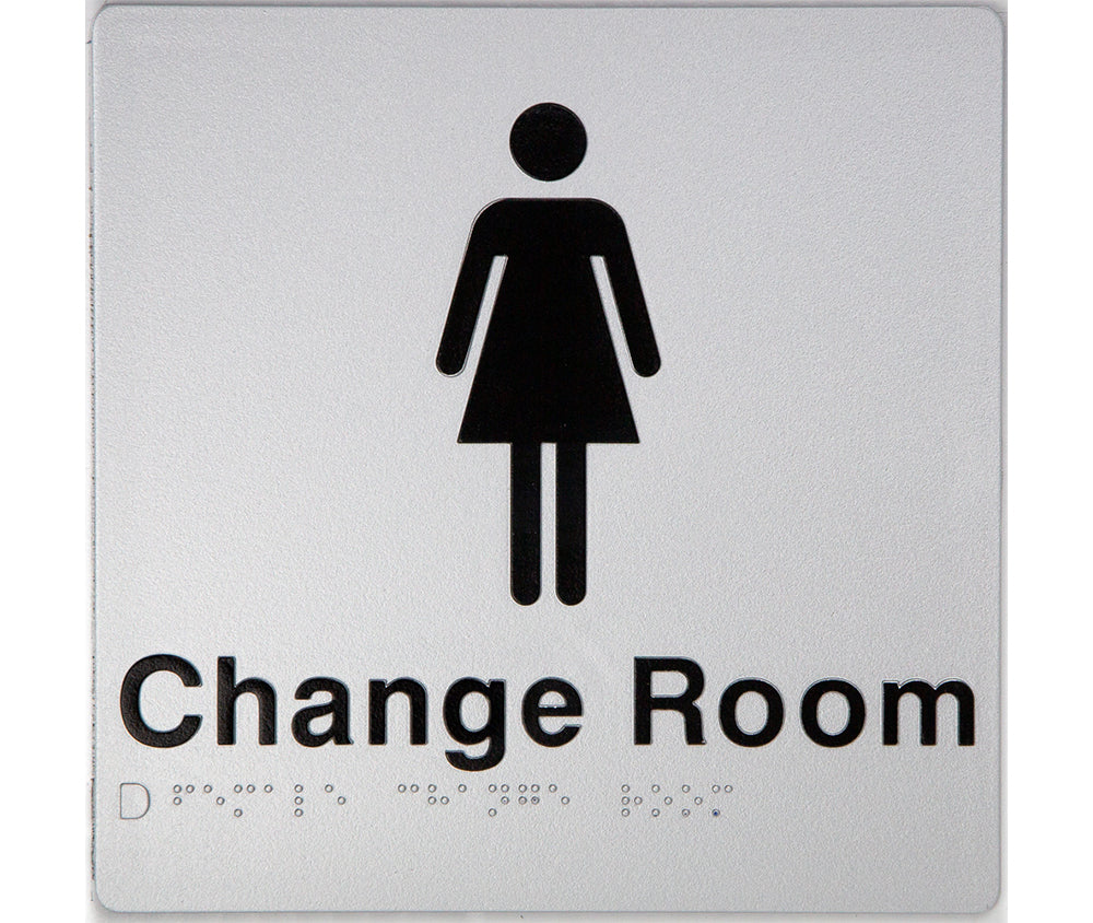 Female Change Room Sign (Silver) Female Change Room Sign (Silver)