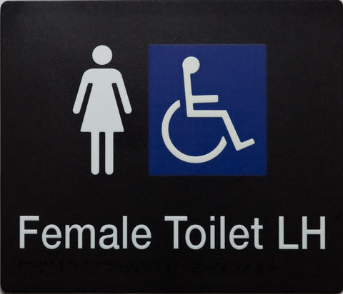 Unisex Accessible Toilet Sign (Black)