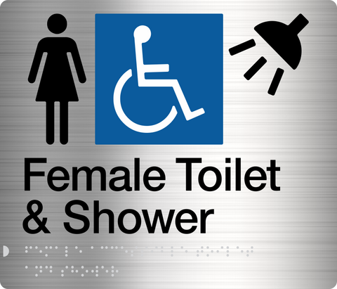 Female Toilet Sign (Stainless Steel)