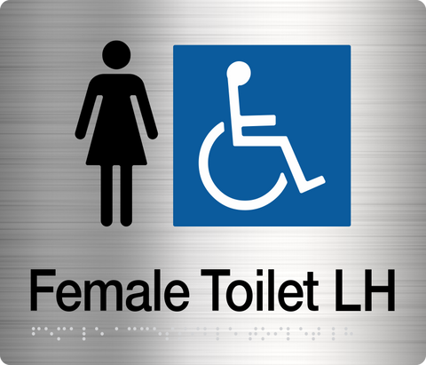 Accessible Exit Sign - Right Arrow (Stainless Steel)