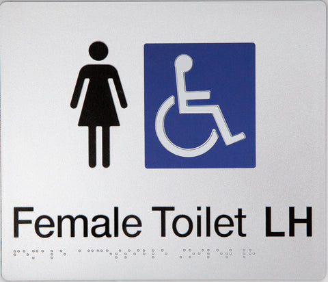 Female Toilet RH & Shower Sign (Silver)