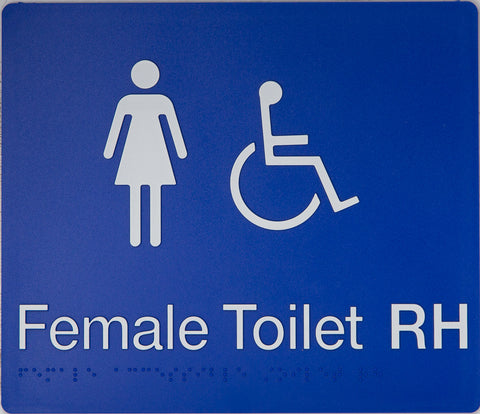 Unisex Toilet Sign (Blue) Wheelchair Icon
