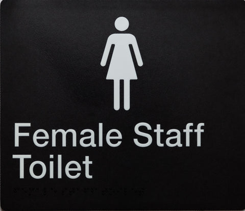 Unisex Toilet RH White on Black
