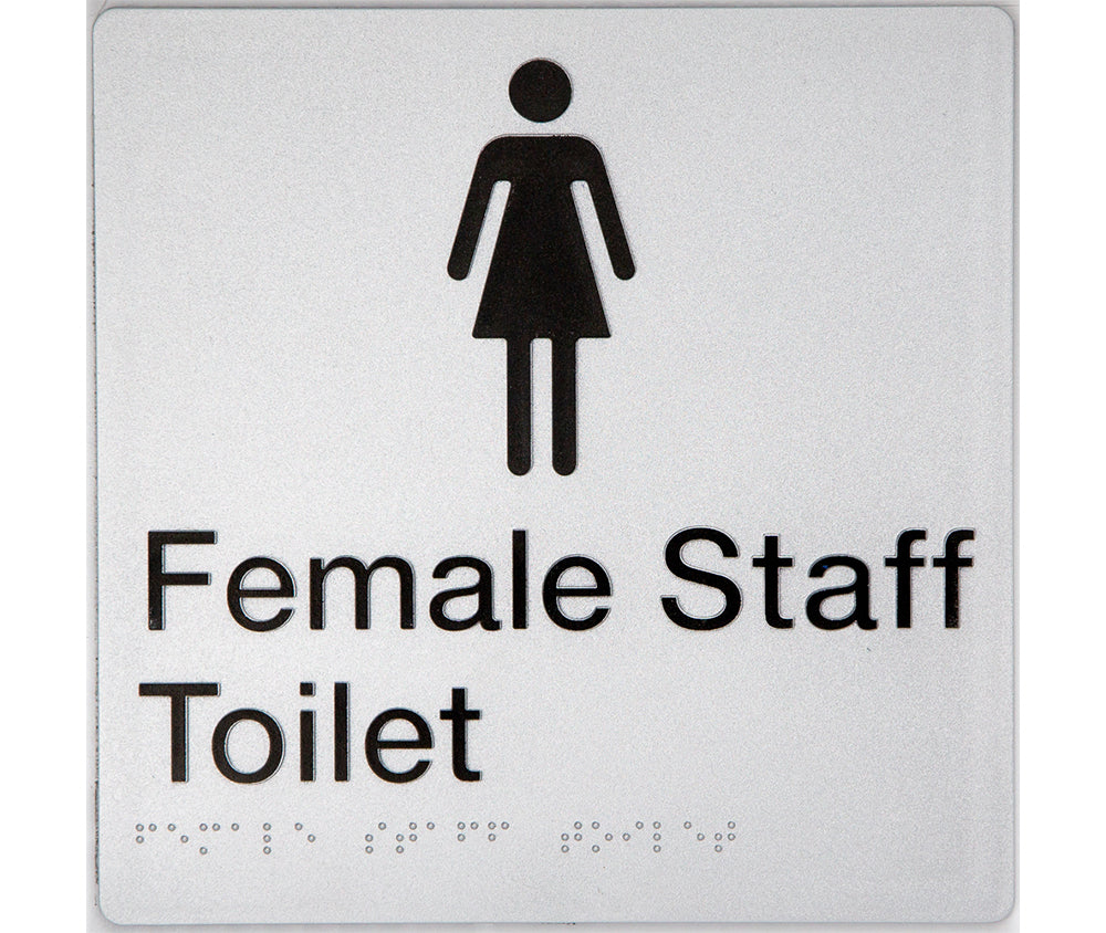 Female Staff Toilet Sign (Silver) Female Staff Toilet Sign (Silver)