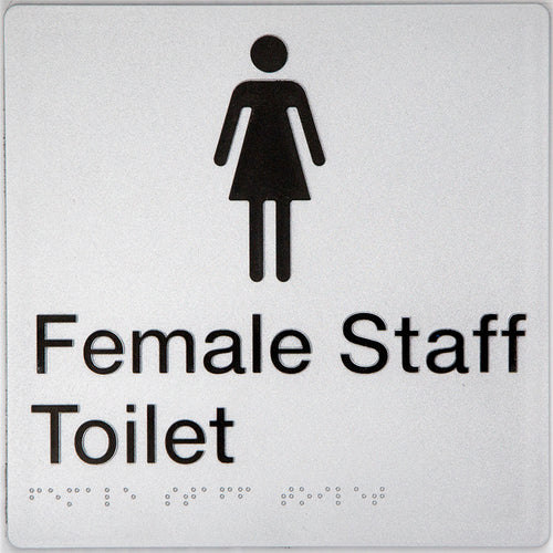 Female Staff Toilet Sign (Silver) - IMG 2