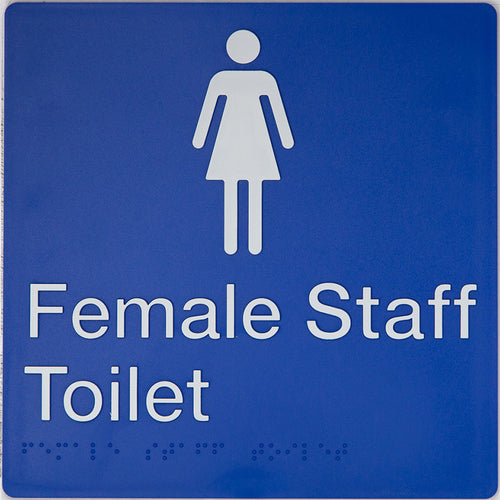 Female Staff Toilet Sign (Blue) - IMG 1