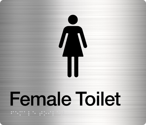 Unisex Toilet LH & Shower Sign (Silver/Black)
