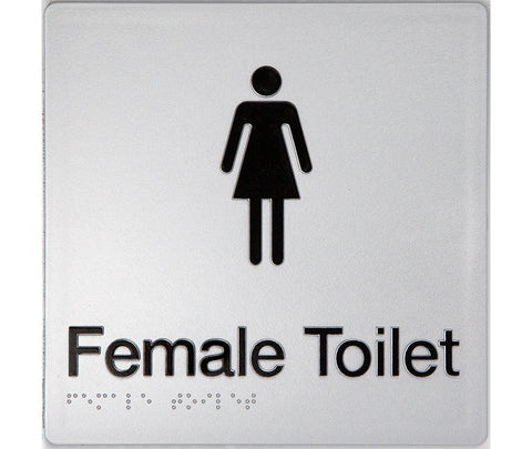 Unisex Accessible Toilet Sign (Silver/Black)