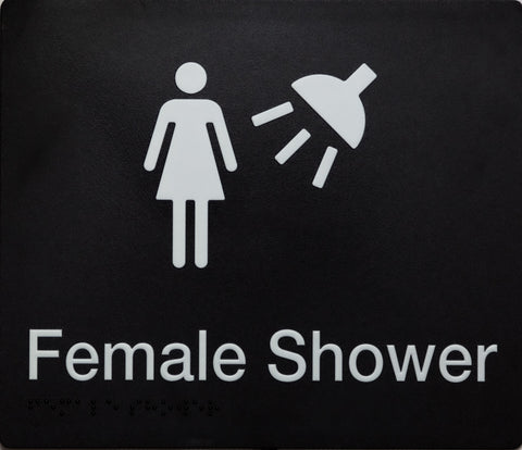 Female Shower Sign (Silver)