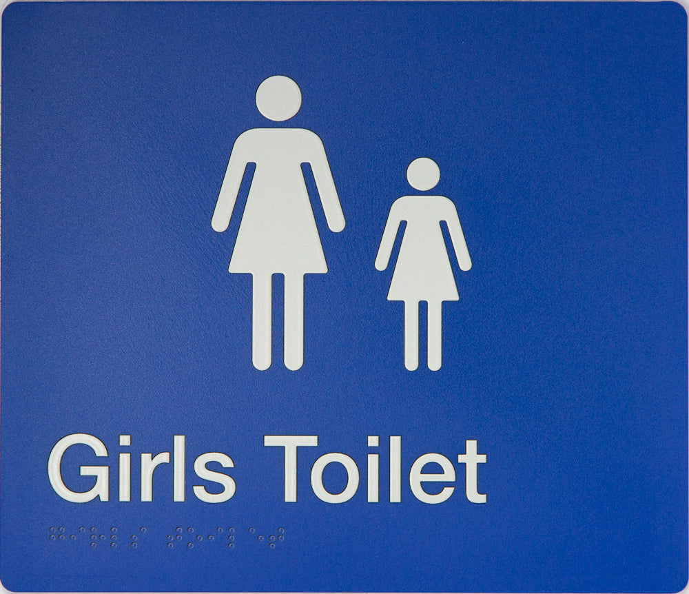 Girls Toilet Sign (Blue) Girls Toilet Sign (Blue)