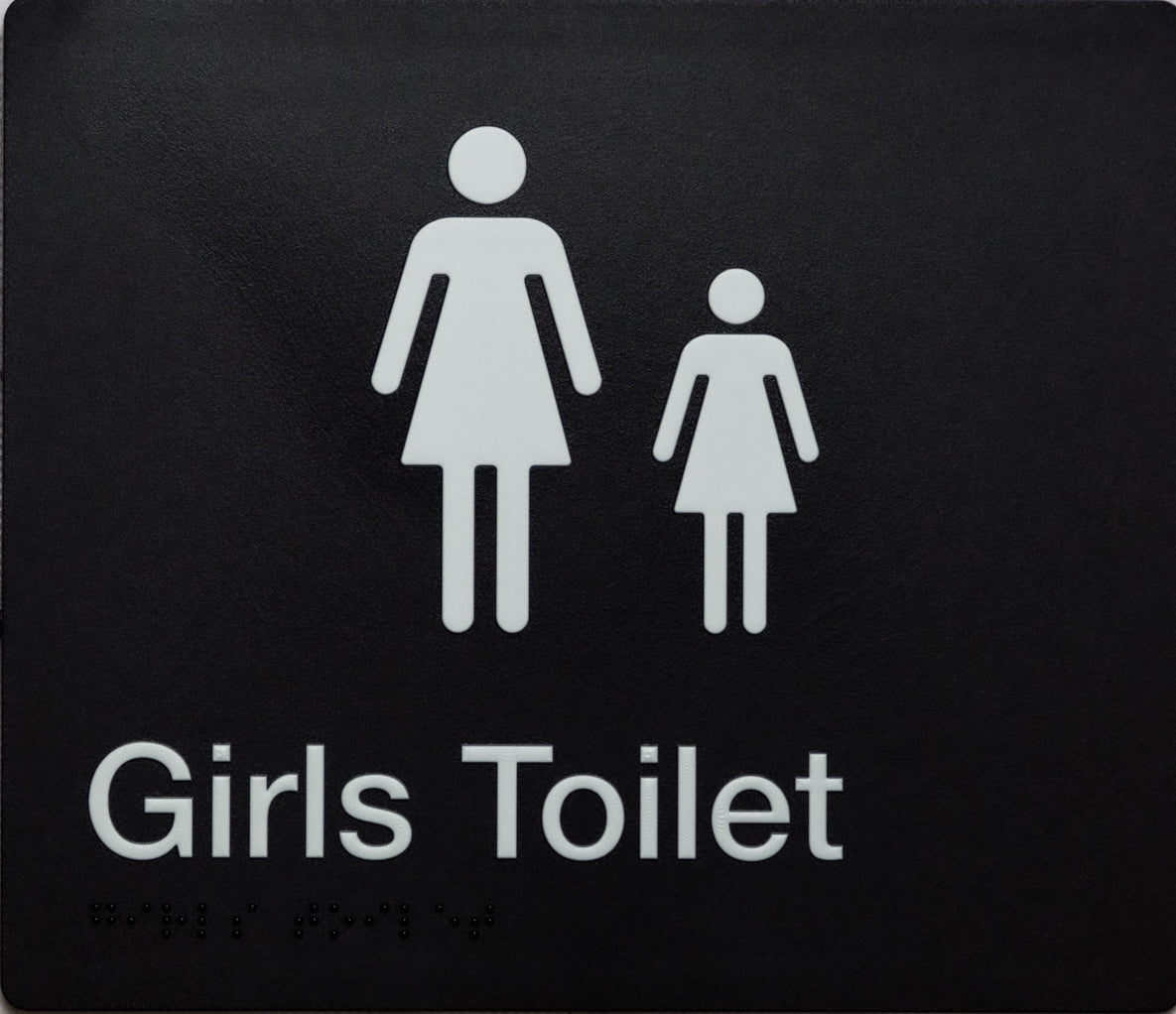 Girls Toilet Sign (Black) Girls Toilet Sign (Black)