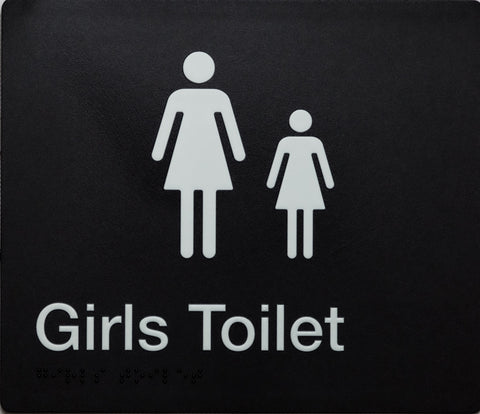 Girls Toilet Sign (Stainless Steel)