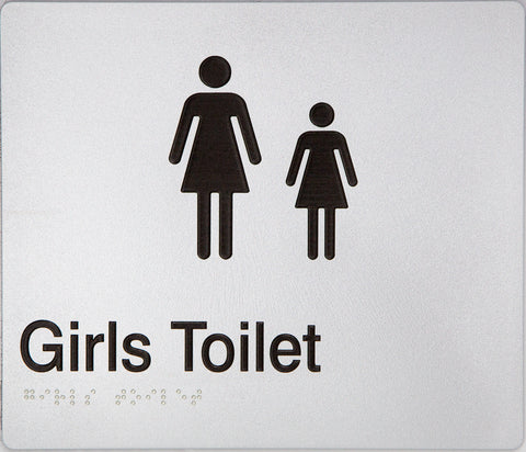 Girls Toilet Sign (Stainless Steel)