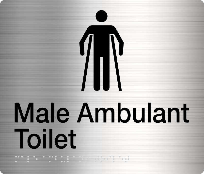 Male Ambulant Toilet Sign (Stainless Steel) Male Ambulant Toilet Sign (Stainless Steel)