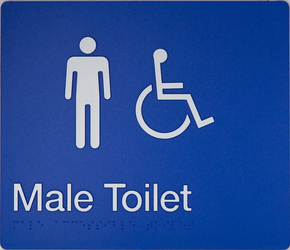 Male Accessible Toilet Sign (Blue) Male Accessible Toilet Sign (Blue)