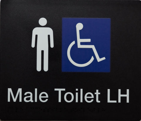 Unisex Toilet Sign (Black)