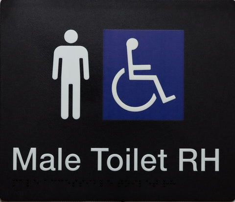 Unisex Toilet Sign (Black)