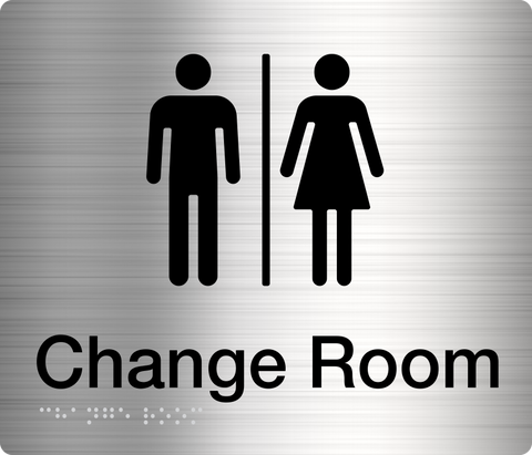 Unisex Change Room Sign (Silver)