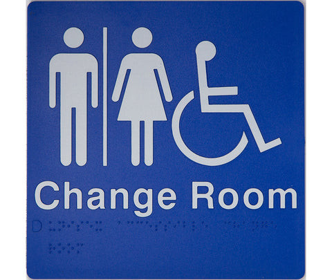 Unisex Toilet RH Braille Sign (Silver/Black)