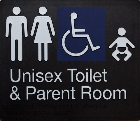 Unisex Toilet RH and Parent Room (Black)