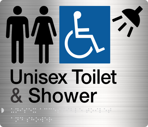 Unisex Toilet Sign (Stainless Steel)