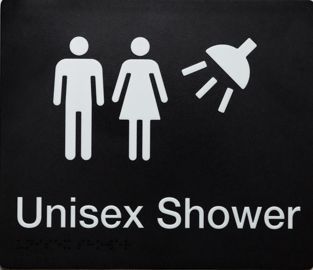 Unisex Shower Sign (Black) Unisex Shower Sign (Black)