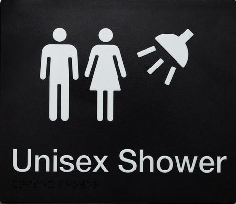 Unisex Accessible Toilet Sign (Black)