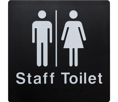 Unisex Accessible Toilet Sign (Black)